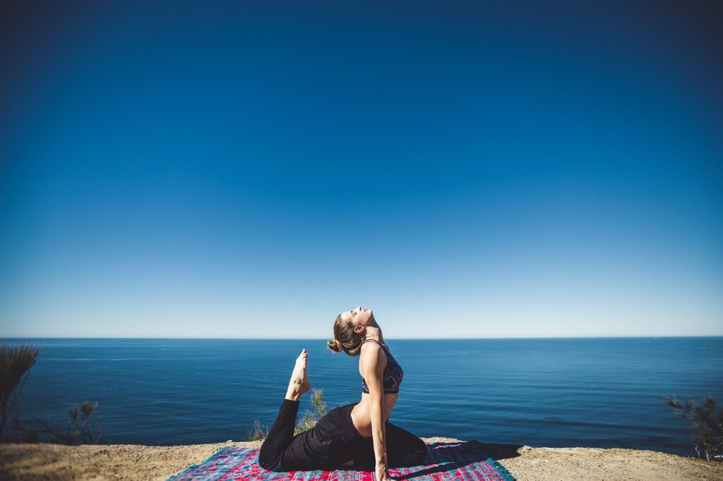 Exercise near beach